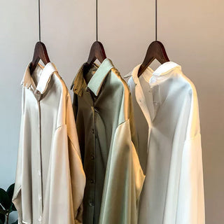 Vera | Women’s Luxurious Silk Blouse Long-Sleeved Button-Down Shirt