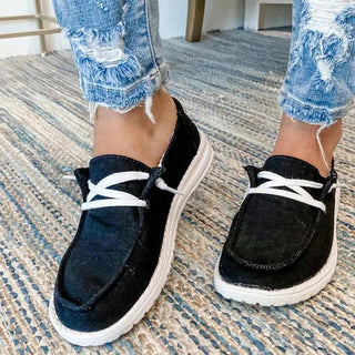 Maliah | Women’s Lightweight Canvas Loafers with Breathable Upper and Sturdy Rubber Sole