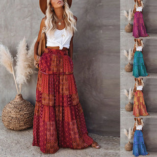 Melissa | Boho Maxi Skirt for Women with Elastic Waistband and Breathable Fabric
