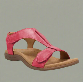 Sabella | Women’s Premium T-Strap Sandals with Adjustable Hook-and-Loop Straps