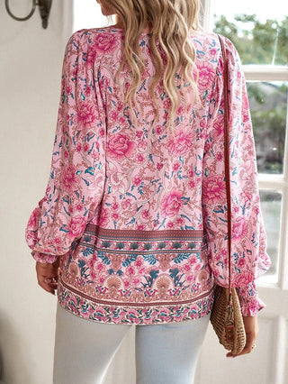 Hanney | Women’s Summer Blouse with Batwing Sleeves and V-Neckline