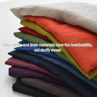Seraphina | Women's Cotton Linen Blouse with ¾ Sleeves and V-Neck Button-Down Design