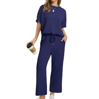 Aura | Women’s Casual Short Sleeve Top and Pants Set