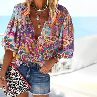 Luna | Women's Boho Mandala Print Blouse