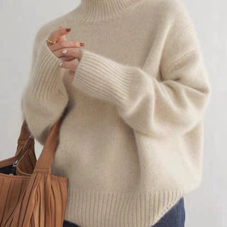 Joan | Women’s Wool Knit Sweater with Ribbed