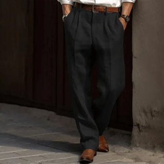 James | Men's Straight-Leg Lightweight Pleated Trousers