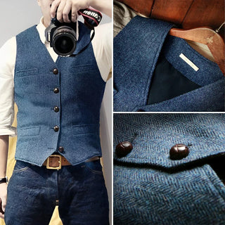 Otis | Men’s Vintage Button Vest with Pockets