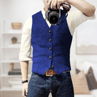 Otis | Men’s Vintage Button Vest with Pockets