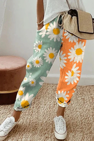 Zared | Women’s Wide Leg Ankle-Length Pants with High Elastic Drawstring Waist