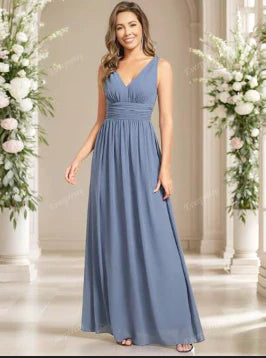 Women’s V-Neck Formal Maxi Dress with Sleeveless