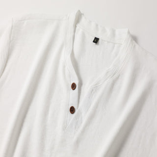 Ryan | Men’s Short-Sleeve Muscle Fit T-Shirt with Buttoned V-Neckline