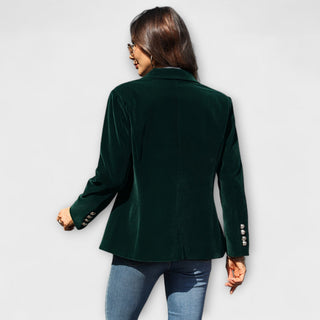 Elena | Women’s Tailored Blazer with Notched or Peak Lapel Collar and Single Button Front Closure