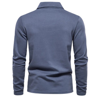 Sam | Men’s Long-Sleeve Solid-Color Polo Shirt with Comfortable Fit