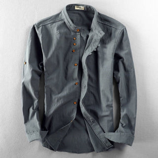 Dorian | Men’s Slim Fit Stand-Up Mandarin Collar Shirt