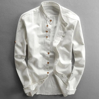 Dorian | Men’s Slim Fit Stand-Up Mandarin Collar Shirt