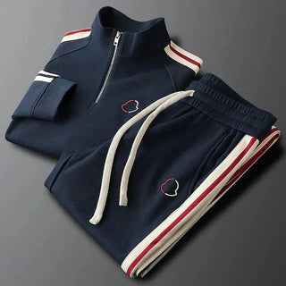 Homer | Men’s Two-Piece Quarter-Zip Tracksuit with Jogger Pants and Contrast Stripe Details