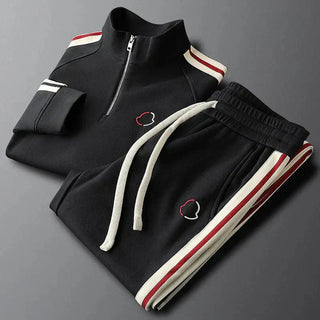 Homer | Men’s Two-Piece Quarter-Zip Tracksuit with Jogger Pants and Contrast Stripe Details