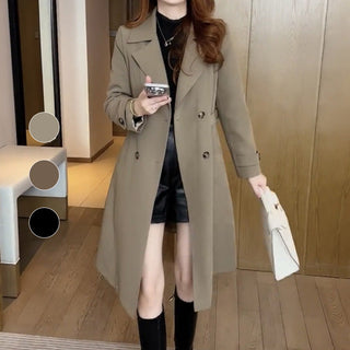 Ava | Elegant Double-Breasted Wool Coat for Women