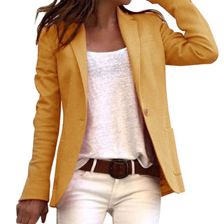 Charlene | Women’s Long-Sleeved Fitted Blazer with One-Button Closure