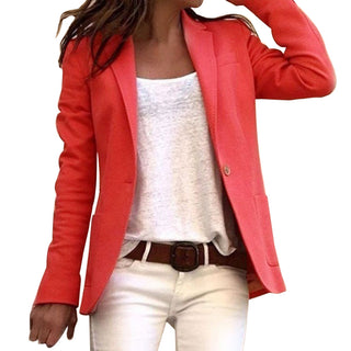 Charlene | Women’s Long-Sleeved Fitted Blazer with One-Button Closure