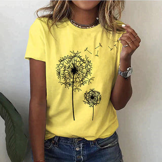 Miralyn | Women’s Soft Breathable Dandelion Graphic T-Shirt