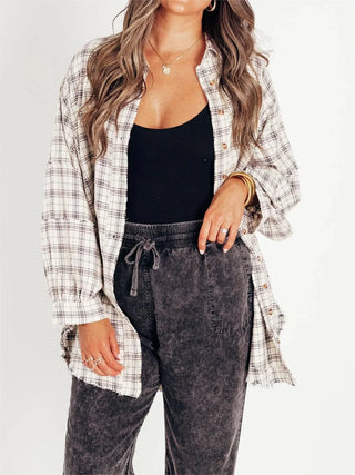 Sheera | Women’s Raw Edge Oversized Shirt Jacket with Button Down Front, Collared Neckline